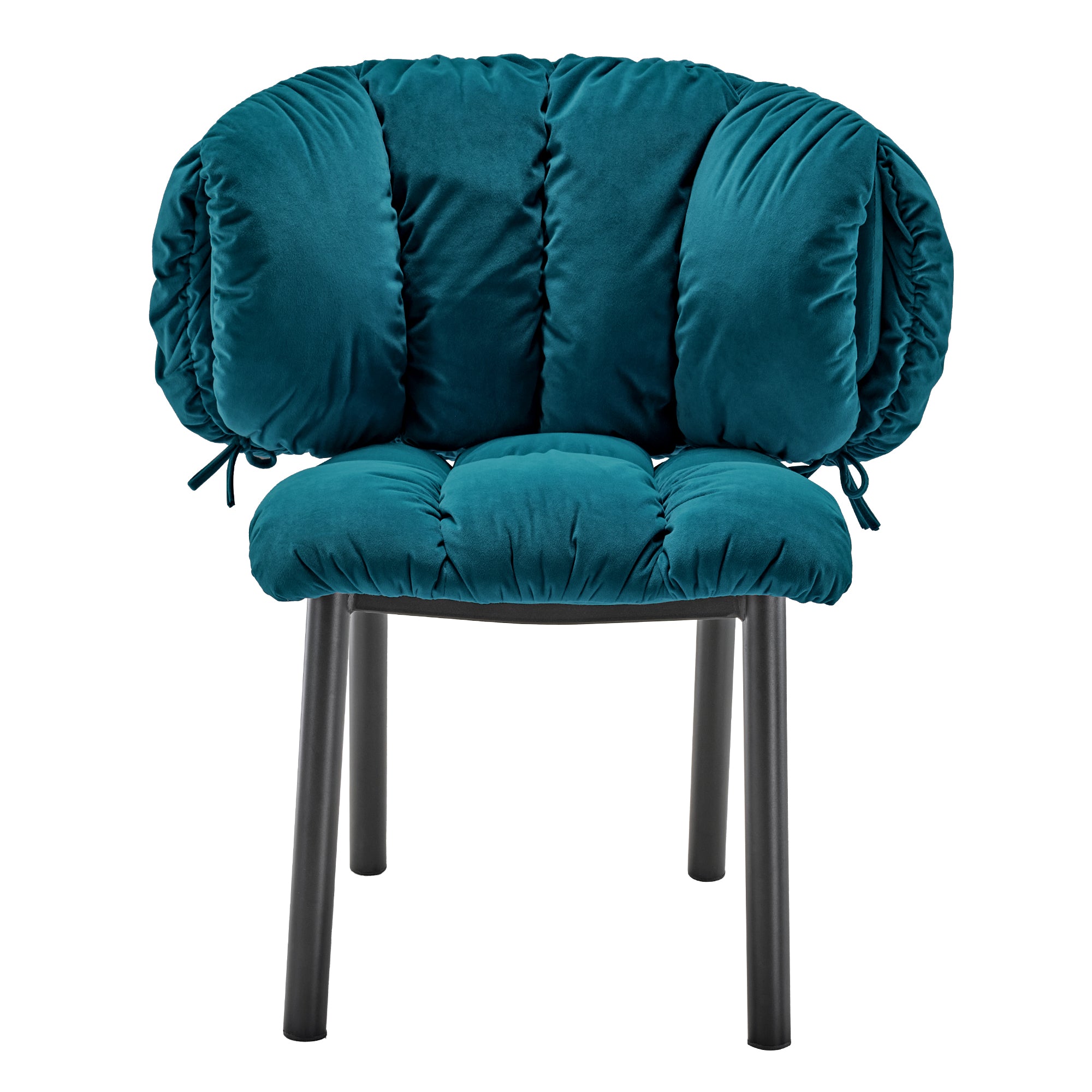 Velvet Dining Side Chair - 1 PC Upholstered Accent Chair in Red or Green - Perfect for Kitchen, Dining Room, or Home Office Seating