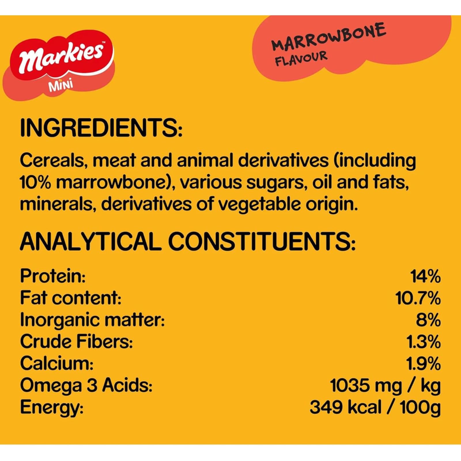 Pedigree Markies Minis Dog Treats - Tasty Marrowbone Biscuit Snacks for Small & Medium Dogs, 500g x 2 Pack - Perfect for Training Rewards & Dental Health Care
