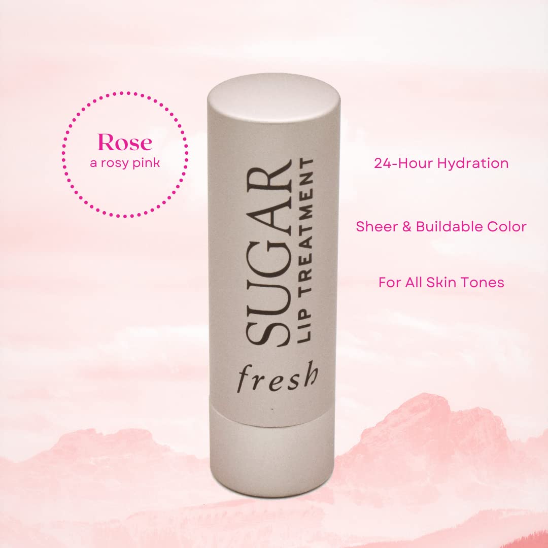 Fresh Sugar Lip Treatment - Hydrating Rose Lip Balm for Women, 0.15 oz | Moisturizing & Nourishing Lip Care for Dry Lips, Day & Night Use