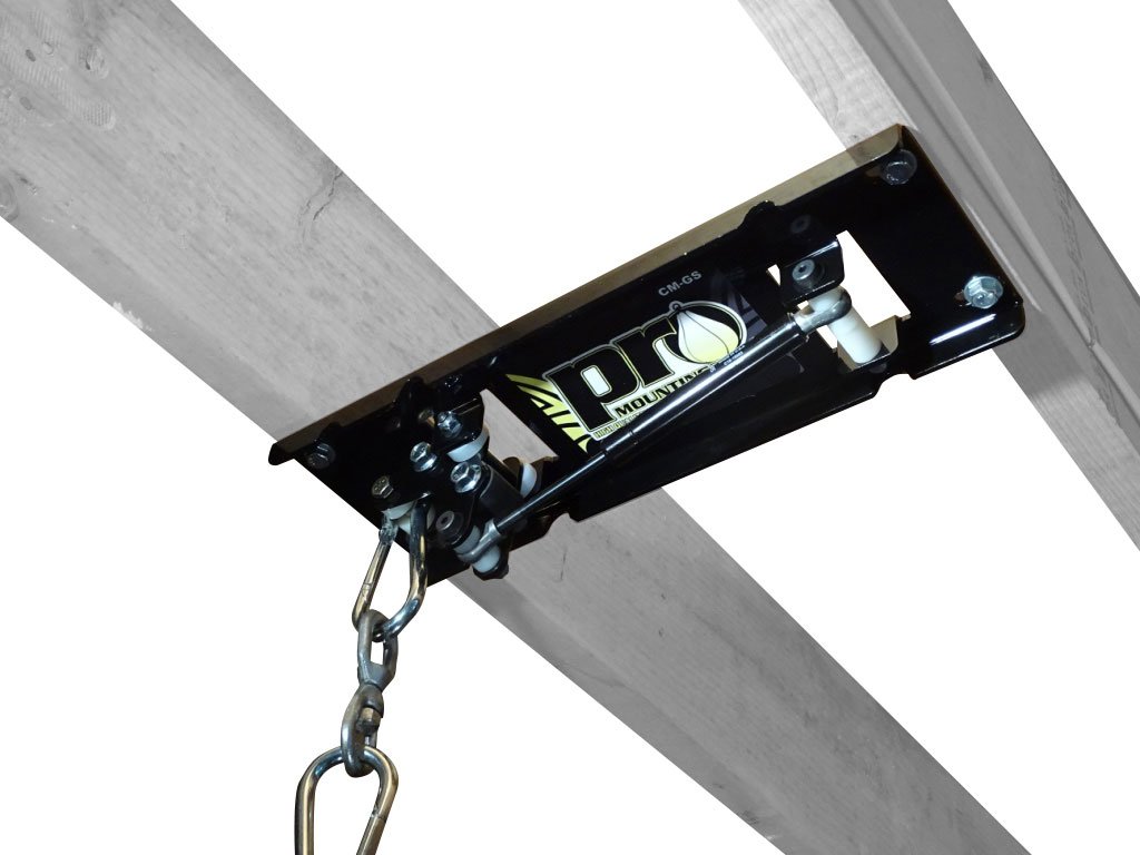 Heavy Duty Gas Spring Ceiling Mount for 130 lb Punching Bags (CM-130) - Anti-Noise & Vibration, Easy DIY Installation on Joists, Drywall, Concrete & Unistrut - Quiet Gym Equipment for Home Workouts & Boxing Training