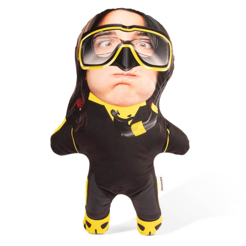 Scuba Diver Face Pillow - Comfortable Travel & Nap Support for Divers, Back Sleepers & Airplane Use - Perfect for Scuba Training, Post-Dive Relaxation & Long Flights