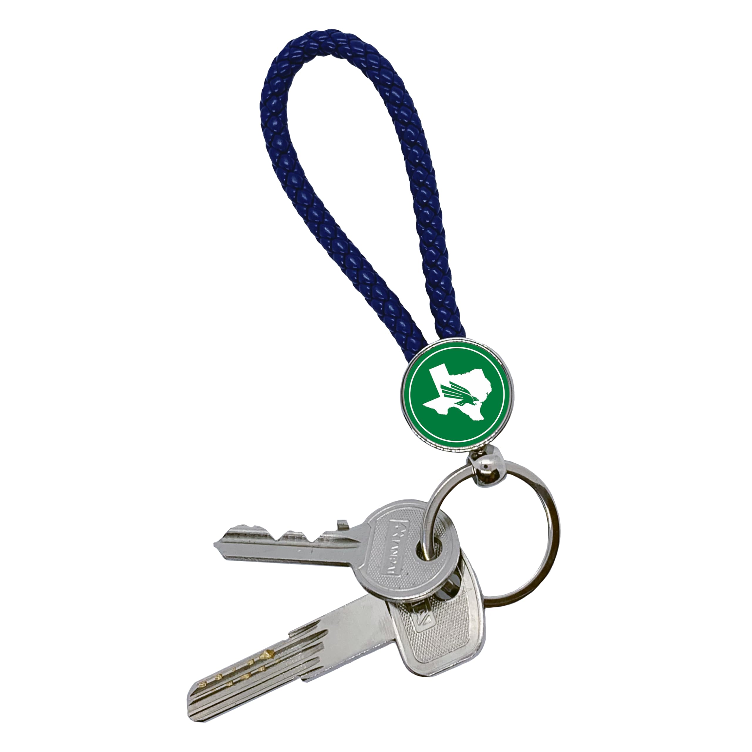 University of North Texas Keychain - Round Metal Key Ring with School Logo - Perfect for Alumni Gifts, Backpacks & College Spirit Accessories