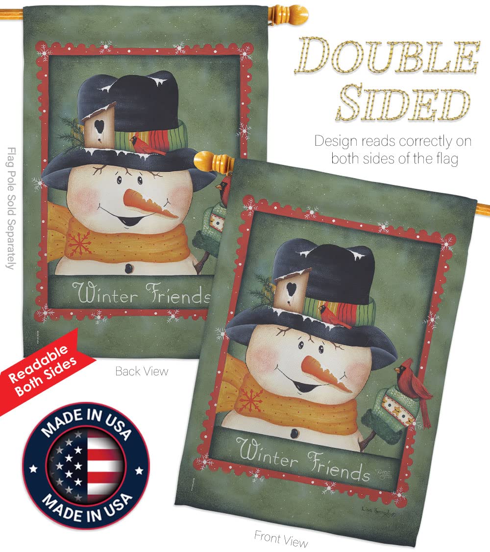 Friends Winter Wonderland House Flag Set 28x40