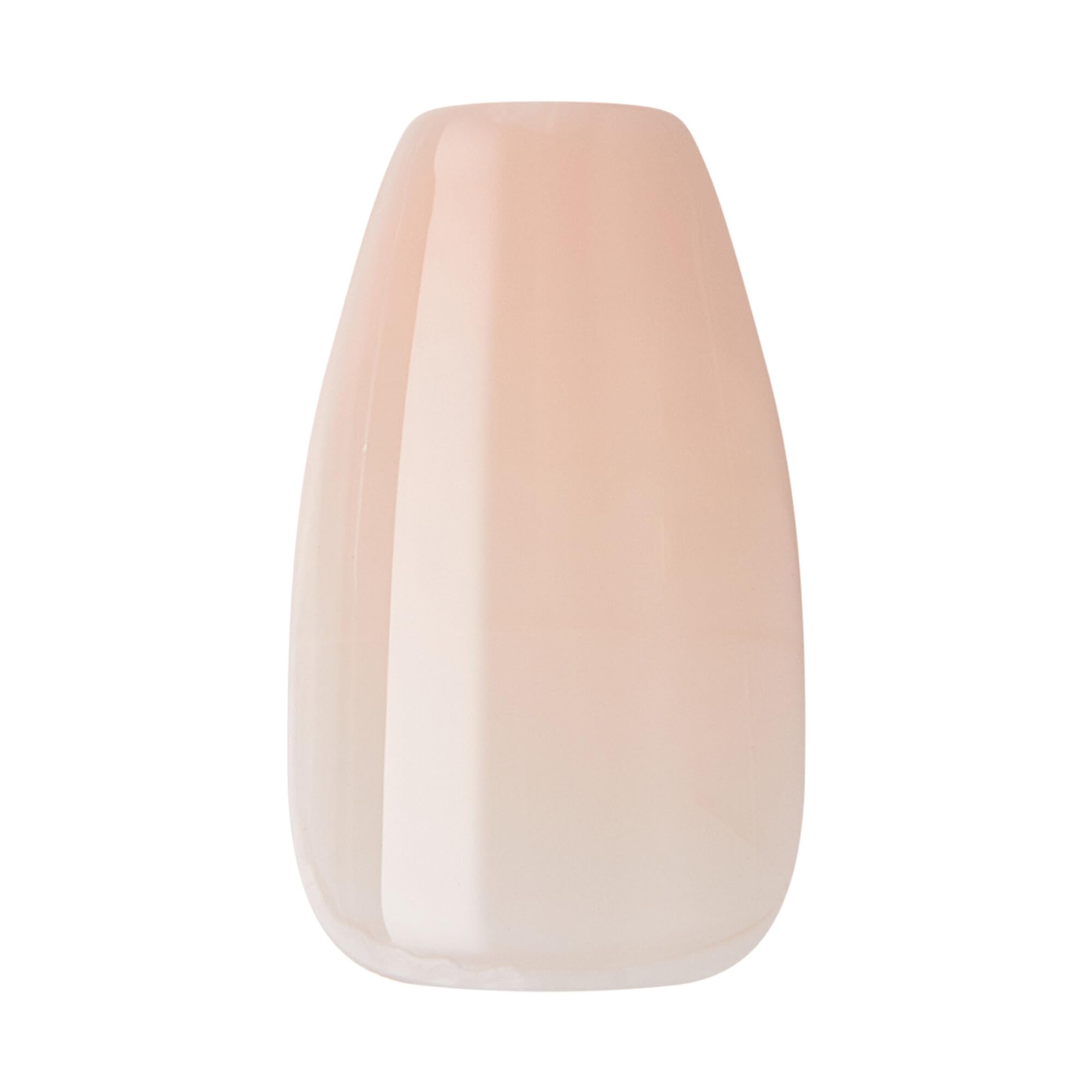 KISS imPRESS No Glue Press On Nails 30 Pcs - Light Neutral Heart Design, Medium Coffin Shape | Easy Peel & Press Application, Hassle-Free Removal | Perfect for Weddings, Parties & Everyday Wear