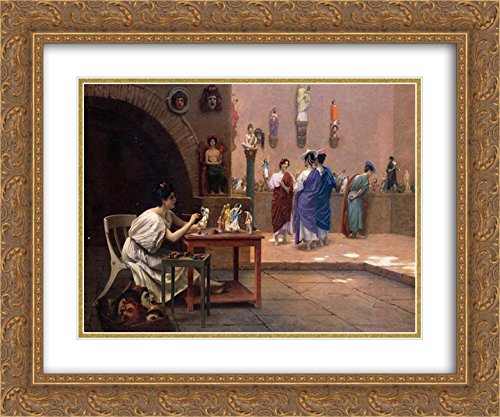 Jean Leon Gerome Museum Art Print - 24x20 Gold Ornate Framed Painting with Double Matting | Classic Home Decor, Office Wall Art, Living Room Gallery Display