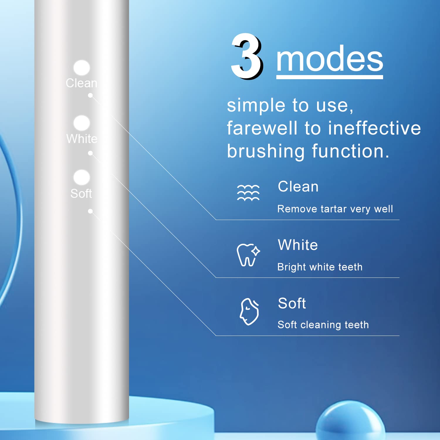 Electric Toothbrush for Adults & Kids - Sonic Rechargeable Toothbrush with 8 Brush Heads & Travel Case - Portable Oral Care for Home & Travel (White) - Perfect for Family Use, Daily Cleaning & On-the-Go Dental Hygiene