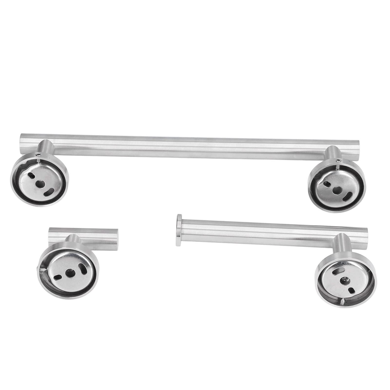Premium Stainless Steel Bathroom Towel Bars Set - Smooth Edges, Rustproof, 3-Piece (Silver) - Perfect for Bathroom & Kitchen Organization & Storage