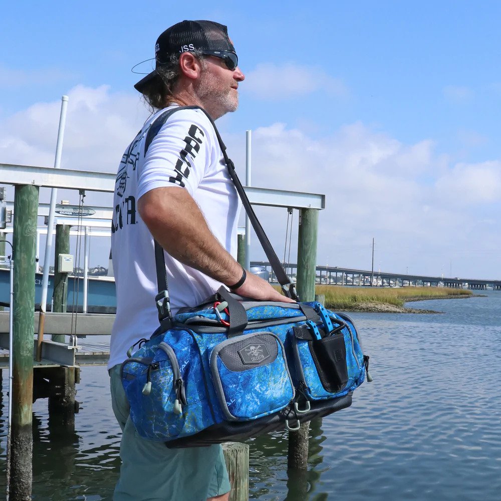 Calcutta Squall 3700 Fishing Tackle Bag with Built-in Bait Binder - Waterproof & Durable Gear Storage for Saltwater & Freshwater Fishing Trips
