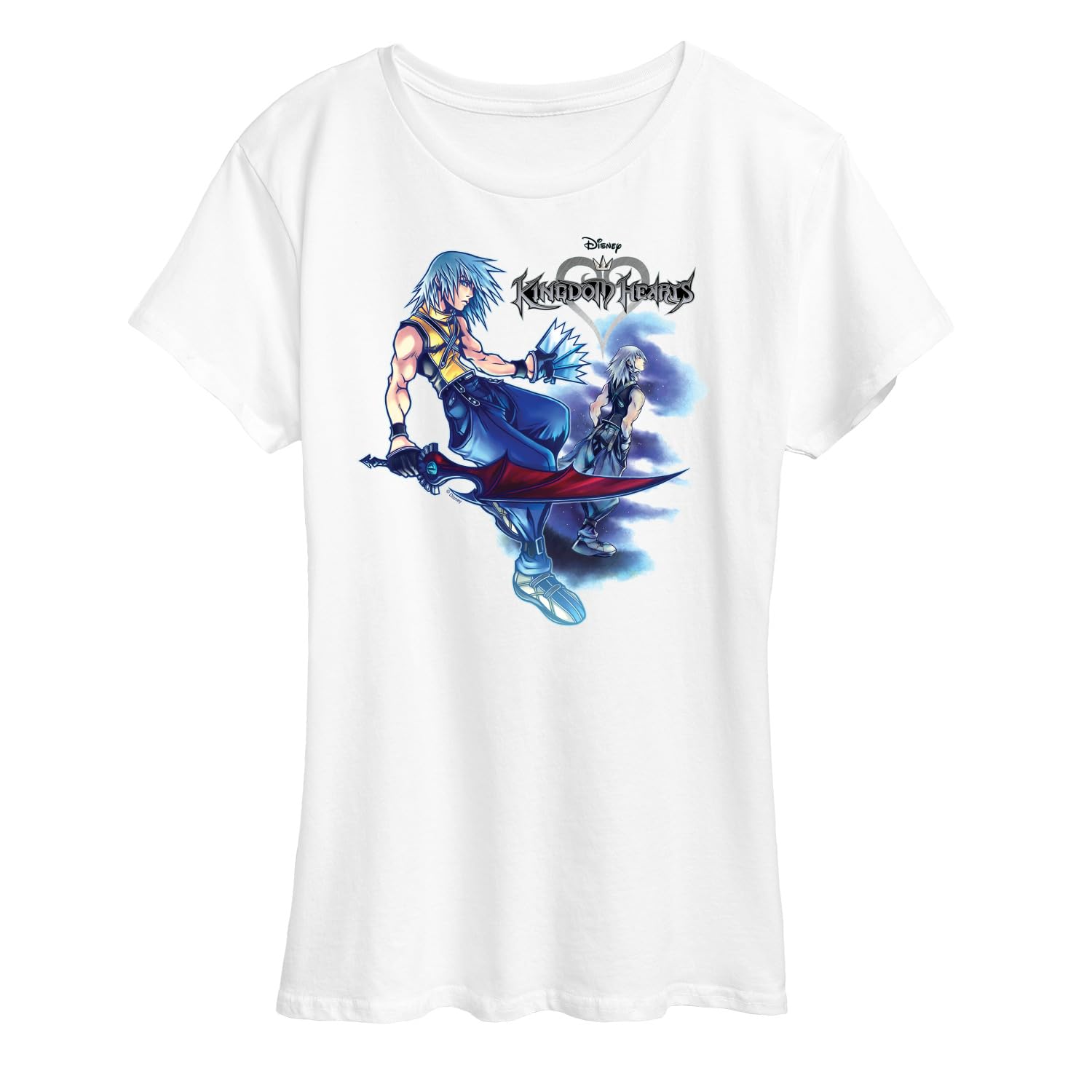 Disney Kingdom Hearts Riku Solo Women's Short Sleeve Graphic Tee - Anime Gaming T-Shirt for Casual Wear, Cosplay & Gift for Gamers