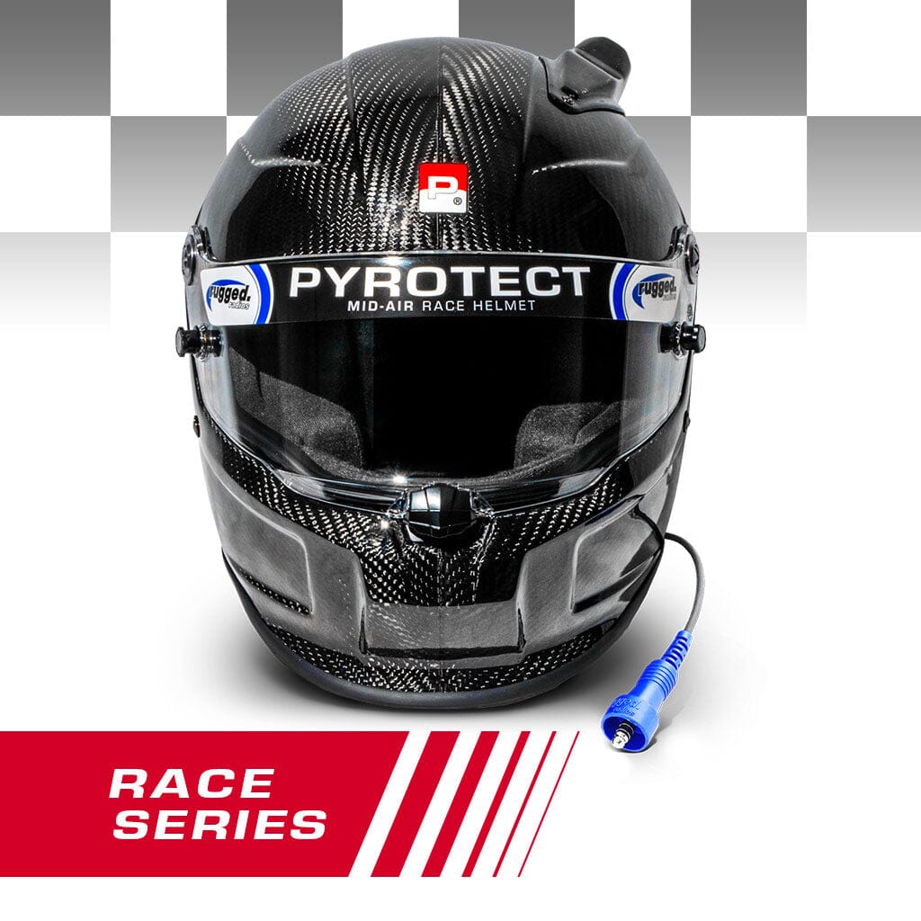 Pyrotect RACE Pro Airflow Mid Forced Air 3K Carbon SA2020 Wired OFFROAD Helmet - Lightweight Racing Helmet for Motorsports, ATV, Dirt Bikes & Off-Road Adventures