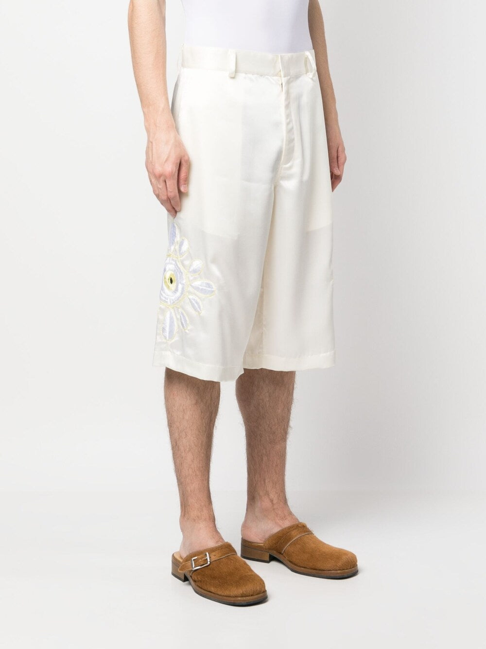 BLUEMARBLE Women's High Waisted White Shorts - Comfortable Summer Casual Shorts for Beach, Travel & Outdoor Activities