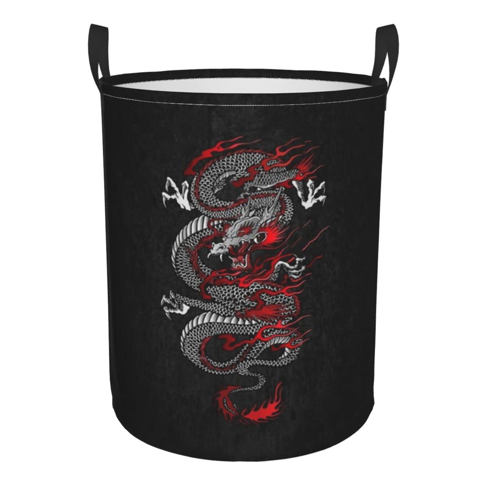 Dragon Laundry Hamper - Large Clothes Basket with Lid, Toy Organizer & Storage Bin for Dirty Clothes - Perfect for Bedroom, Nursery, Dorm Room & Laundry Room Organization