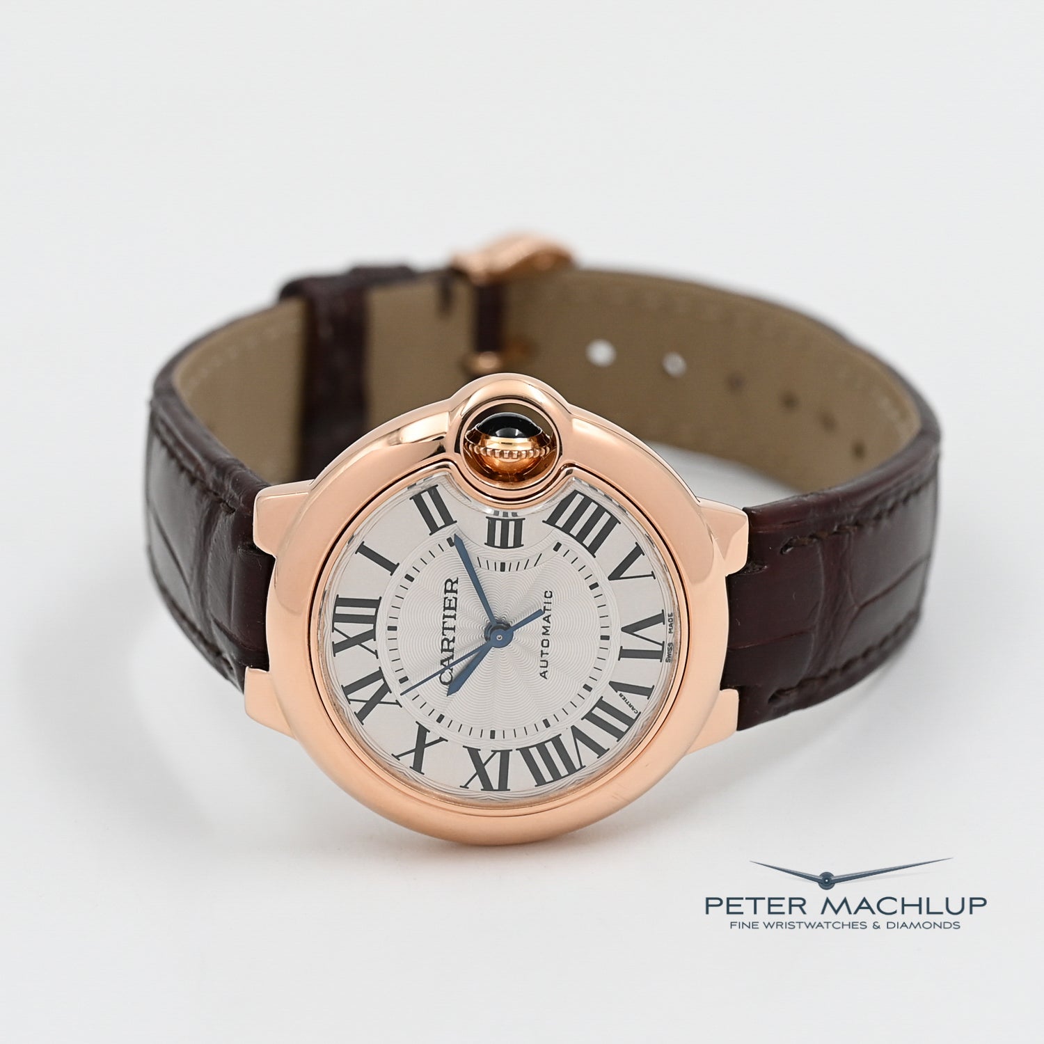 Cartier Ballon Bleu 33mm Automatic Watch for Women - Luxury Swiss Made Stainless Steel Timepiece with Date Window - Perfect for Business Meetings, Formal Events & Everyday Elegance