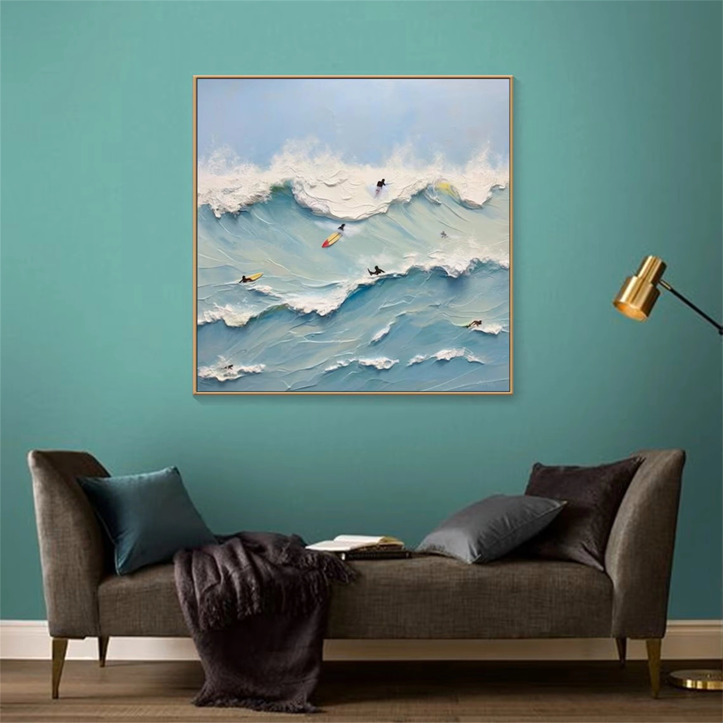 Ocean and Sky Painting #OS 042 - Stunning Coastal Wall Art for Beach House Decor & Living Room