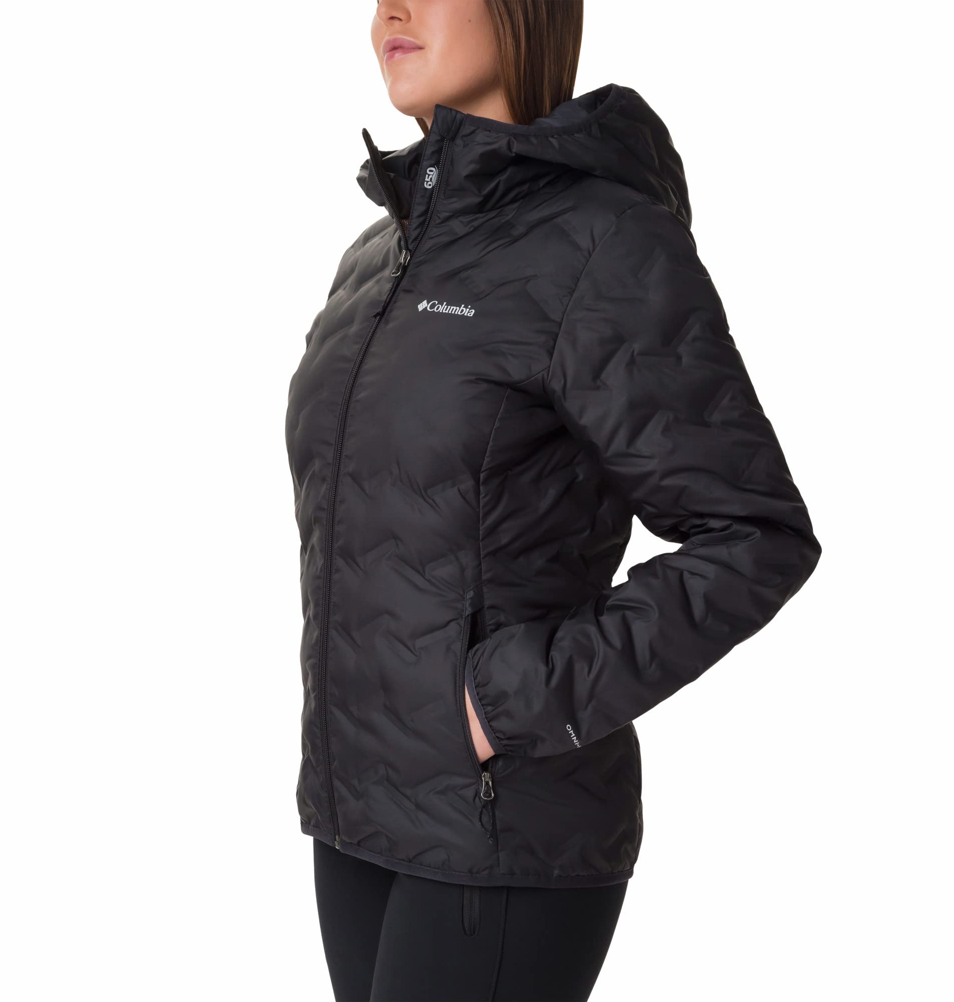 Columbia Women's Delta Ridge Down Hooded Jacket - Lightweight Water-Resistant Puffer Coat for Winter, Hiking & Outdoor Activities