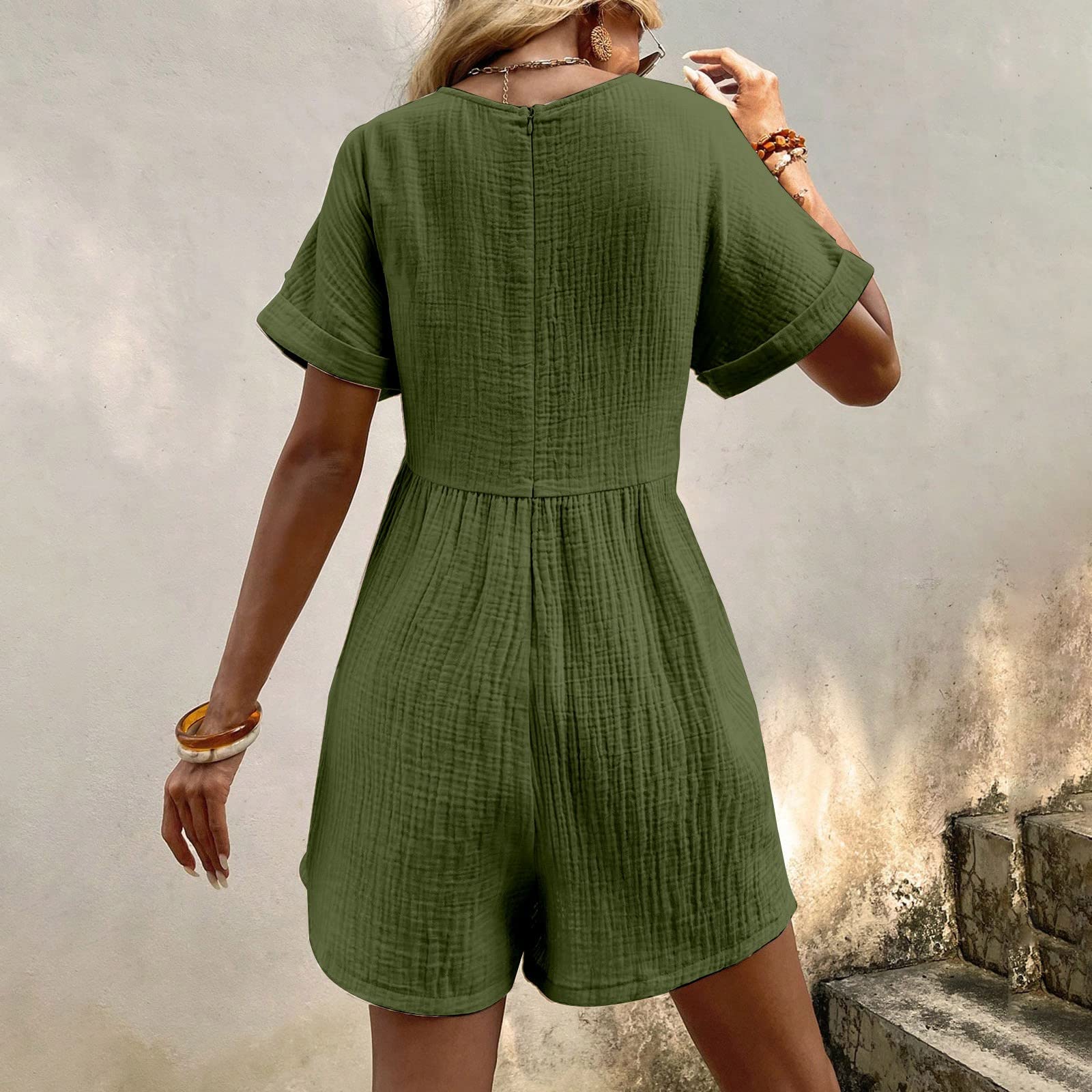 Women's Spring Break Dresses & Denim Rompers - Long Torso Jumpsuits for Tall Women | Casual Outfits for Beach Vacations & Summer Parties