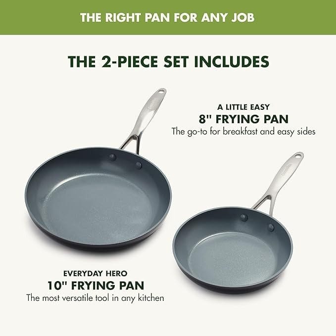 GreenPan Valencia Pro Non-Stick Fry Pan Set - 8