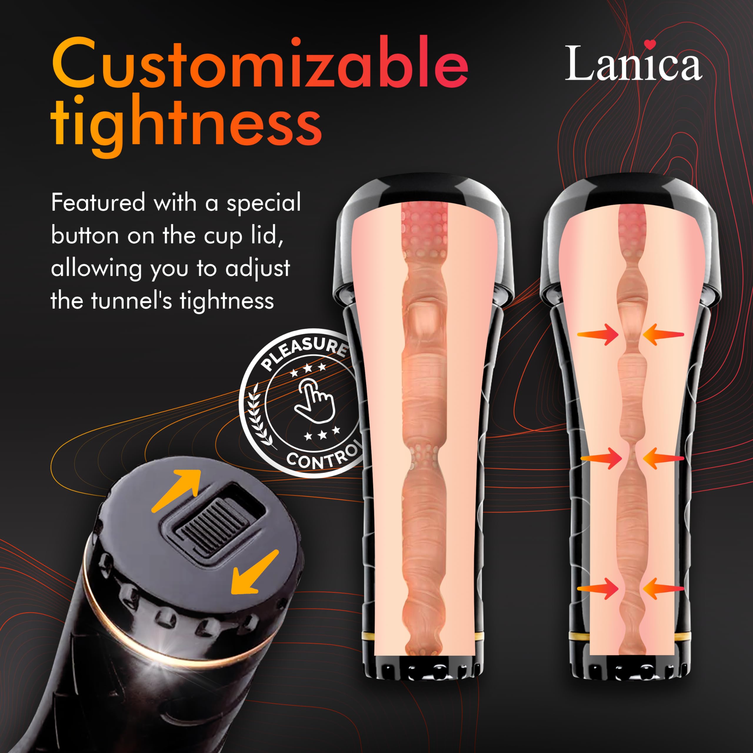 Realistic 3D Textured Male Masturbator Cup - Premium Detachable Sex Toy for Men with Easy-Clean Design - Ultra-Lifelike Vagina Simulation for Enhanced Pleasure | Perfect for Solo Play, Discreet Storage & Travel-Friendly Adult Toys (2024)