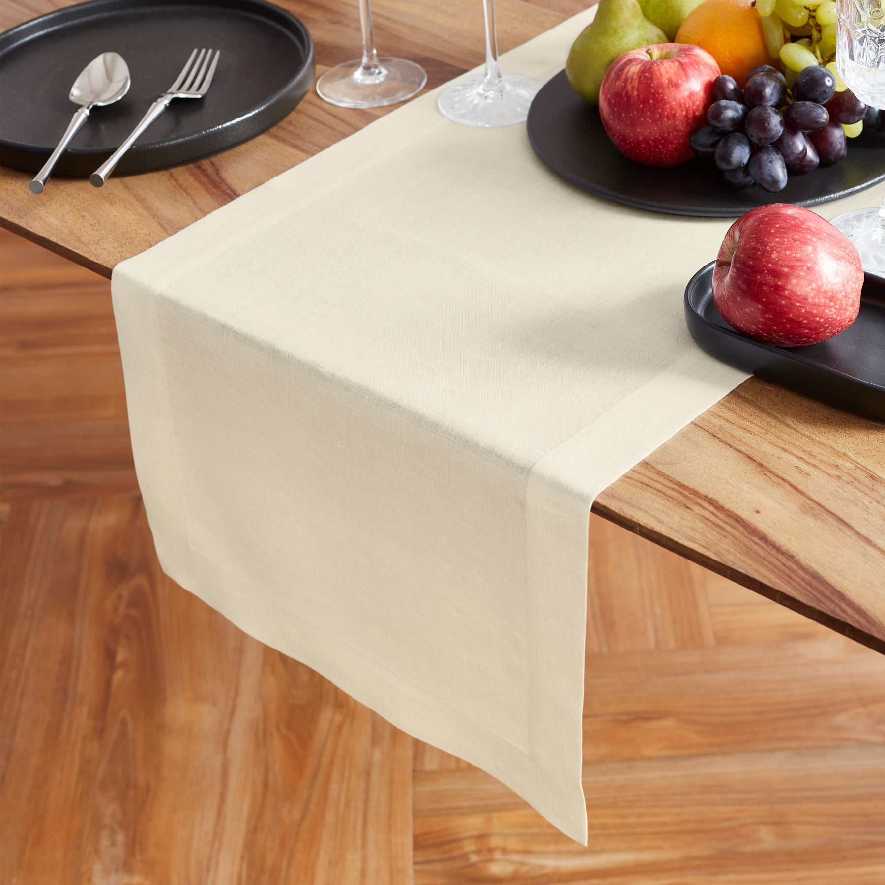Sonoma Table Runner - Elegant Cotton Linen Dining Table Decor for Thanksgiving, Christmas & Wedding - Perfect for Holiday Home Decor & Party Settings