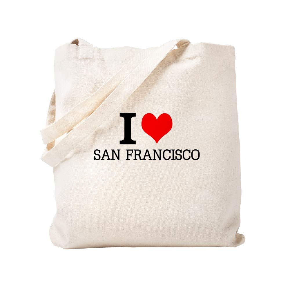 I Love San Francisco Tote Bag - Natural Canvas Reusable Shopping Bag for Groceries, Beach & Travel | Eco-Friendly Carryall by CafePress