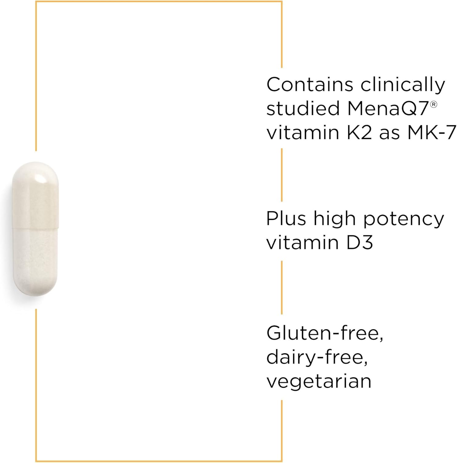 Integrative Therapeutics Vitamin K2 + D3 Supplement - Supports Bone & Heart Health - Ideal for Daily Wellness & Immune Support
