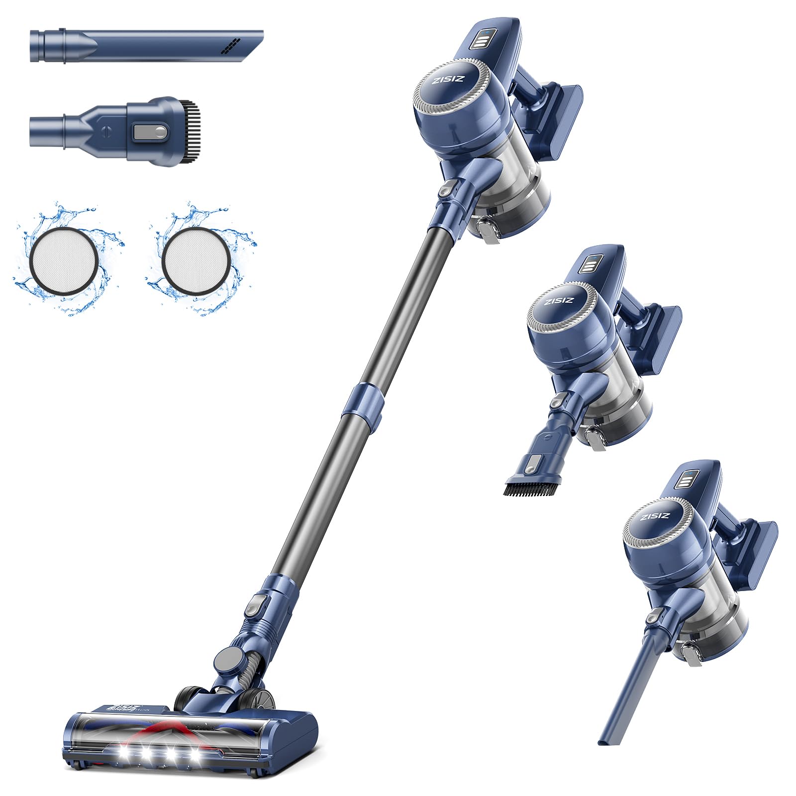 Powerful Cordless Stick Vacuum Cleaner - 26kPa Suction, 2 Modes, 45 Min Runtime, Lightweight & Ultra Quiet for Hardwood Floors & Low-Pile Carpets | Perfect for Pet Hair Removal & Quick Home Cleaning