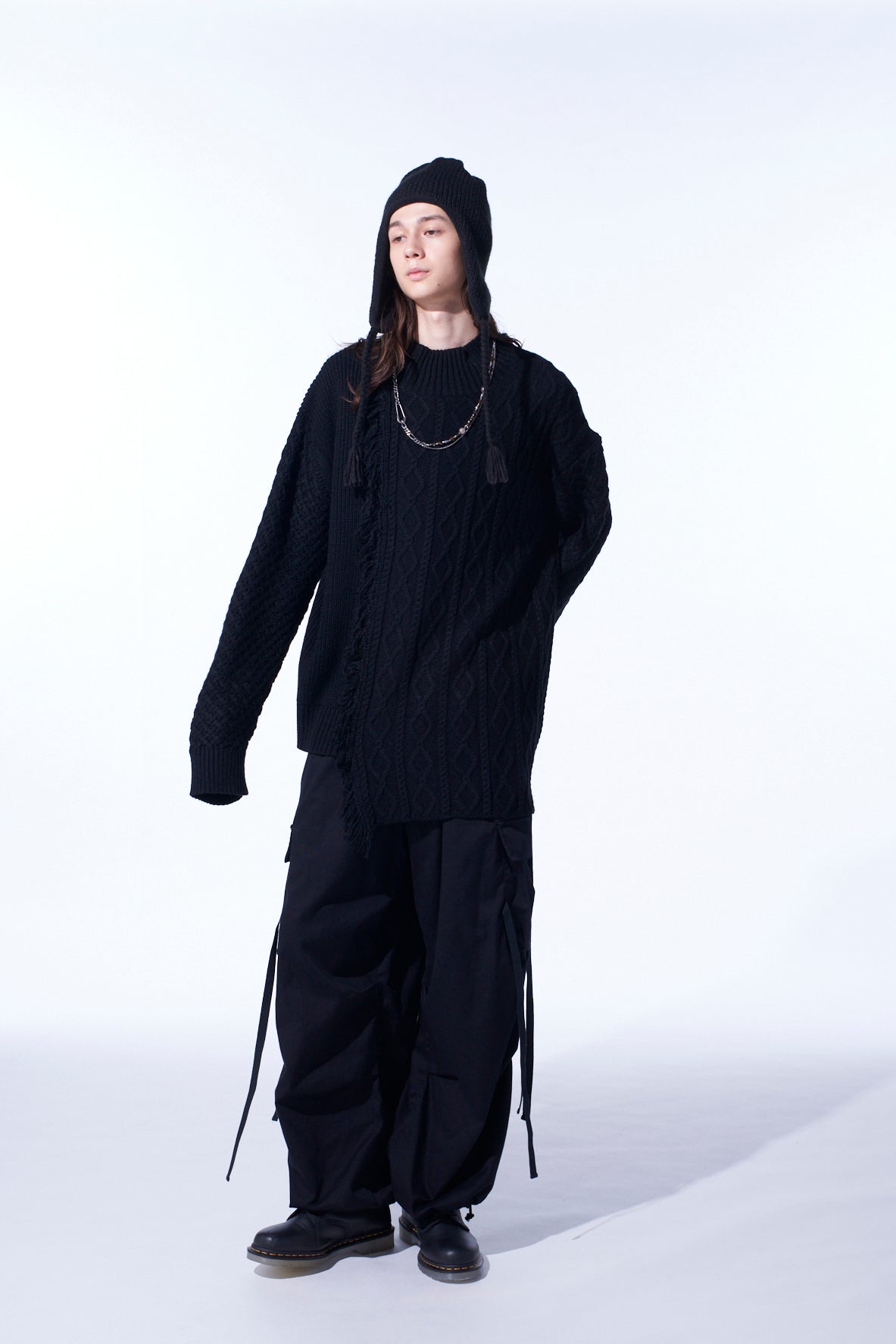 Corpilon Bulky Wool Asymmetrical Fringe Mock Neck Knit Sweater - Cozy Winter Pullover for Women, Perfect for Casual Outfits & Holiday Gatherings