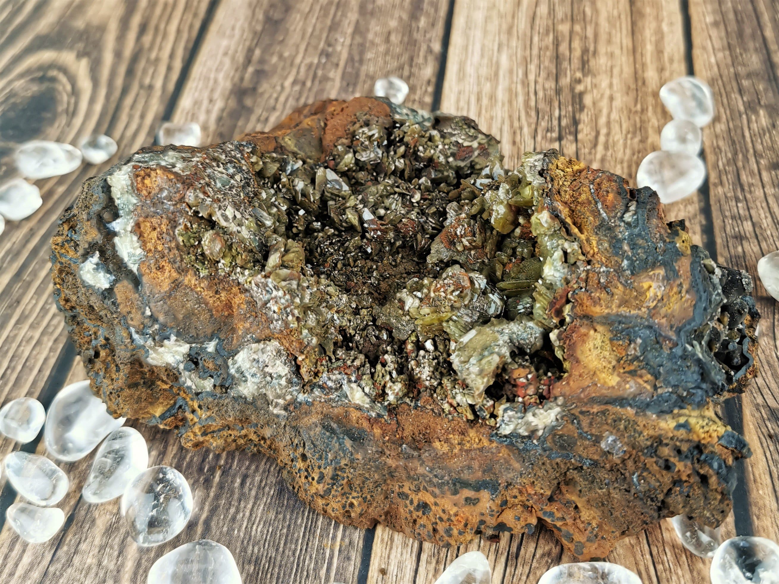 Natural Adamite Mineral Specimen - 13cm Raw Crystal for Collectors & Healing | Display Case, Meditation & Home Decor