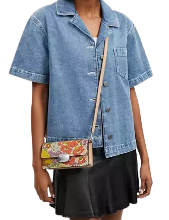 Coach Eliza Small Flap Crossbody Bag with Floral Print - Stylish Leather Shoulder Purse for Women, Perfect for Date Night, Shopping & Travel Accessories