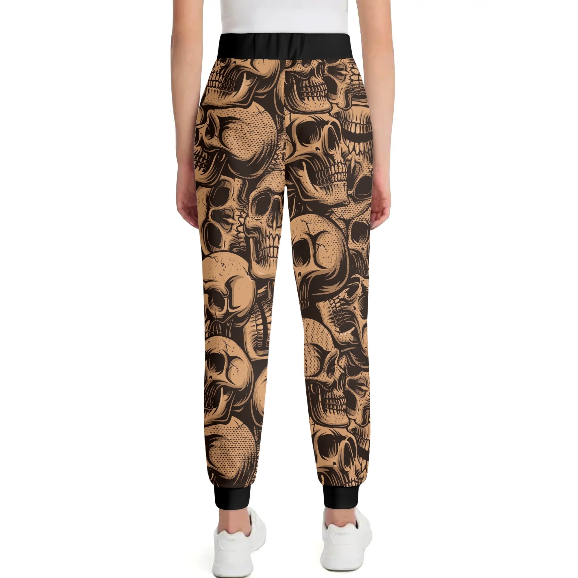 Stylish Bronze Skulls Print Joggers Sweatpants for Men & Women - Comfortable Casual Pants for Gym, Lounge & Streetwear Fashion