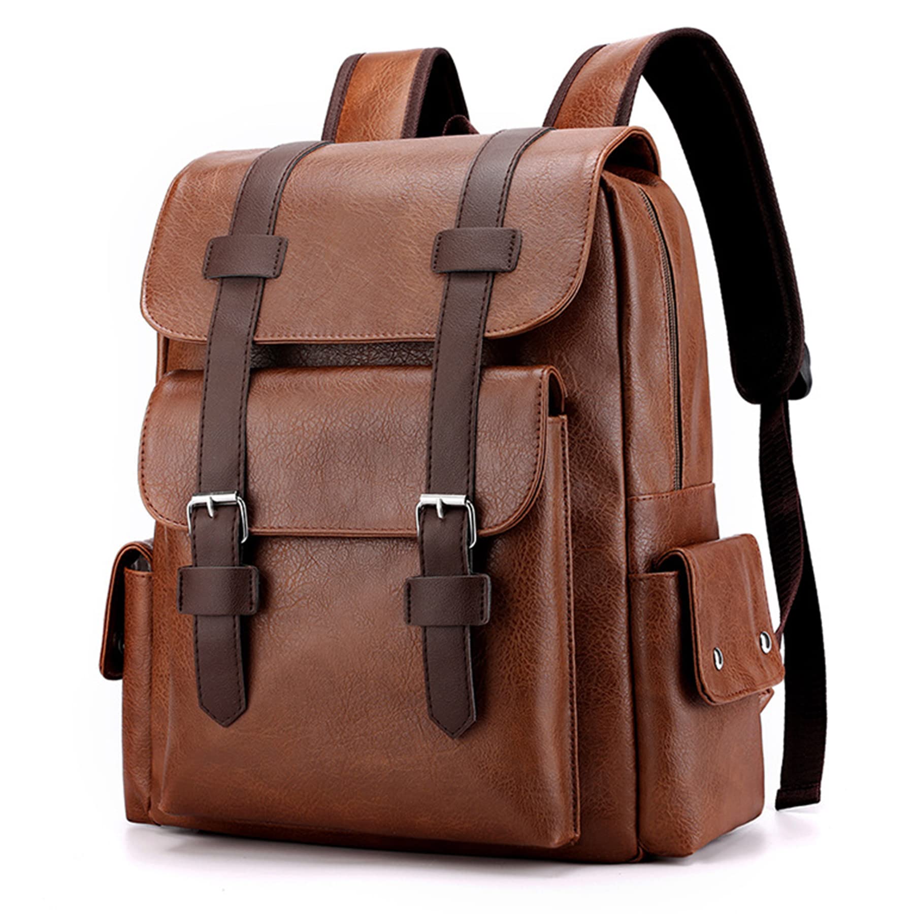 Vintage Canvas Backpack for Men & Women - Durable Rucksack with Laptop Compartment, Water Resistant Bicycle Commuter Backpack - Perfect for Cycling, Travel, School & Work