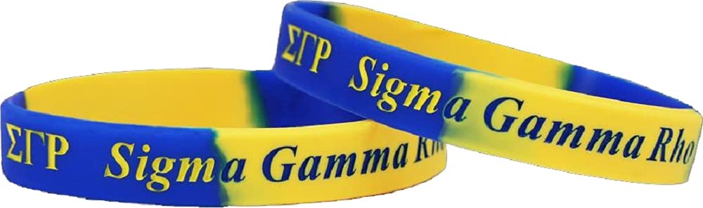 Phi Beta Sigma Sigma Gamma Rho Silicone Wristbands - Greek Fraternity & Sorority Bracelets for College Students - Perfect for Fundraisers, Events, and School Spirit