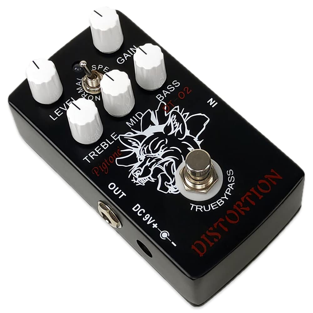 PP-30 Black Distortion Guitar Pedal - True Bypass Electric Guitar Effect Pedal with Natural Tight Sound | Perfect for Rock, Metal & Stage Performances
