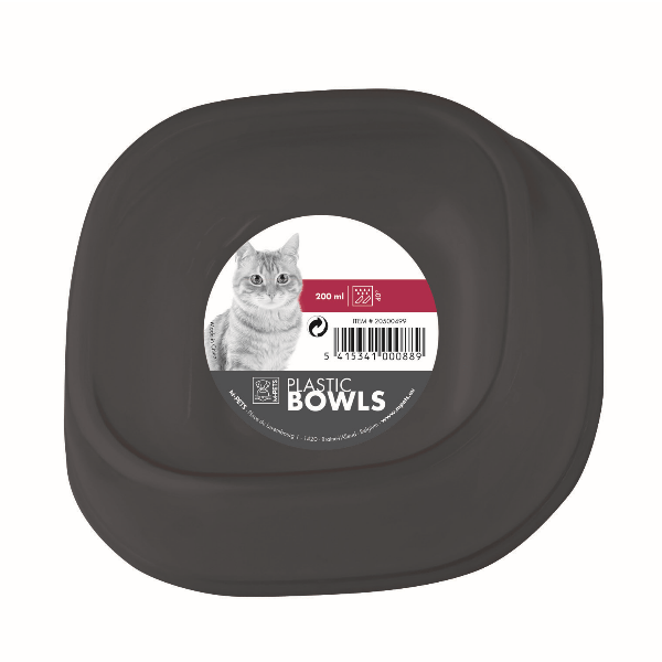 Premium Plastic Cat Bowl - Non-Slip Pet Food & Water Dish for Kittens & Adult Cats - Durable, Easy to Clean for Indoor/Outdoor Use