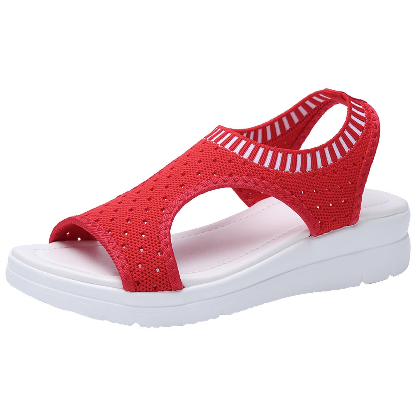 Women's Summer Woven Casual Sandals - Soft Sole Comfortable Slides with Breathable Design for Outdoor Walking & Beach Wear | Perfect for Vacation, Poolside, and Everyday Comfort