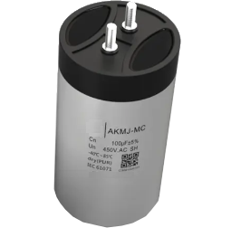AKMJ PC 50μF 420VAC Film Capacitor - 50uF 420V AC Filter Capacitor with M8 Stud & 2x M6 Terminals (ø65x132mm) - Perfect for HVAC Systems, Motor Drives, and Power Electronics Applications