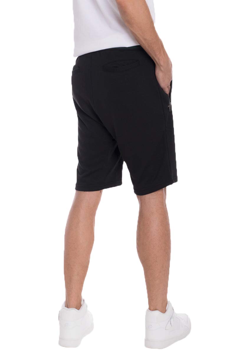 WEIV GEAR Men's Sweat Shorts - French Terry Athletic Shorts with Drawstring Waist & Zipper Pockets for Workout, Running, Gym & Casual Wear