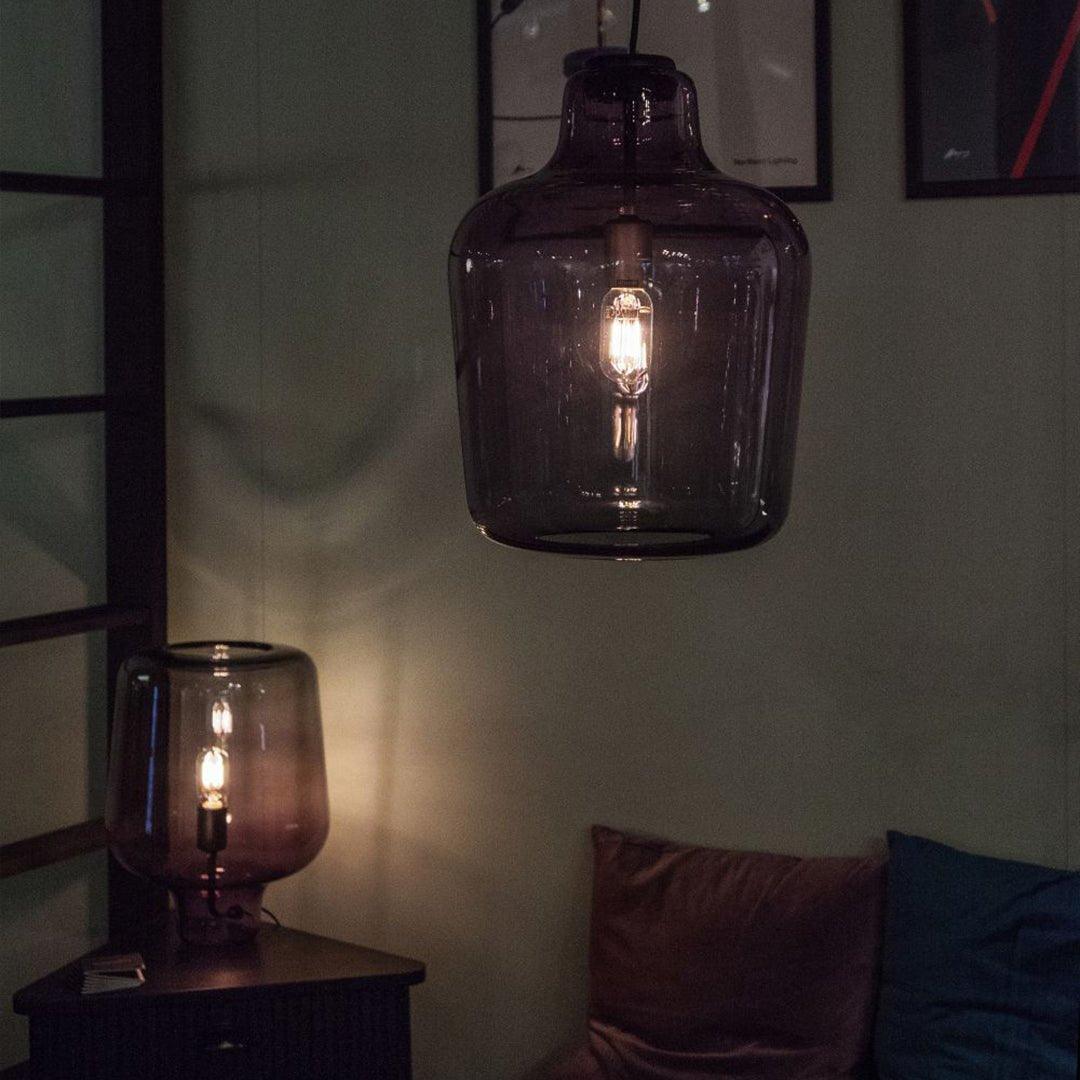 Modern Teutonic Glass Table Lamp - Elegant Home & Office Lighting for Living Room, Bedroom, or Study Desk