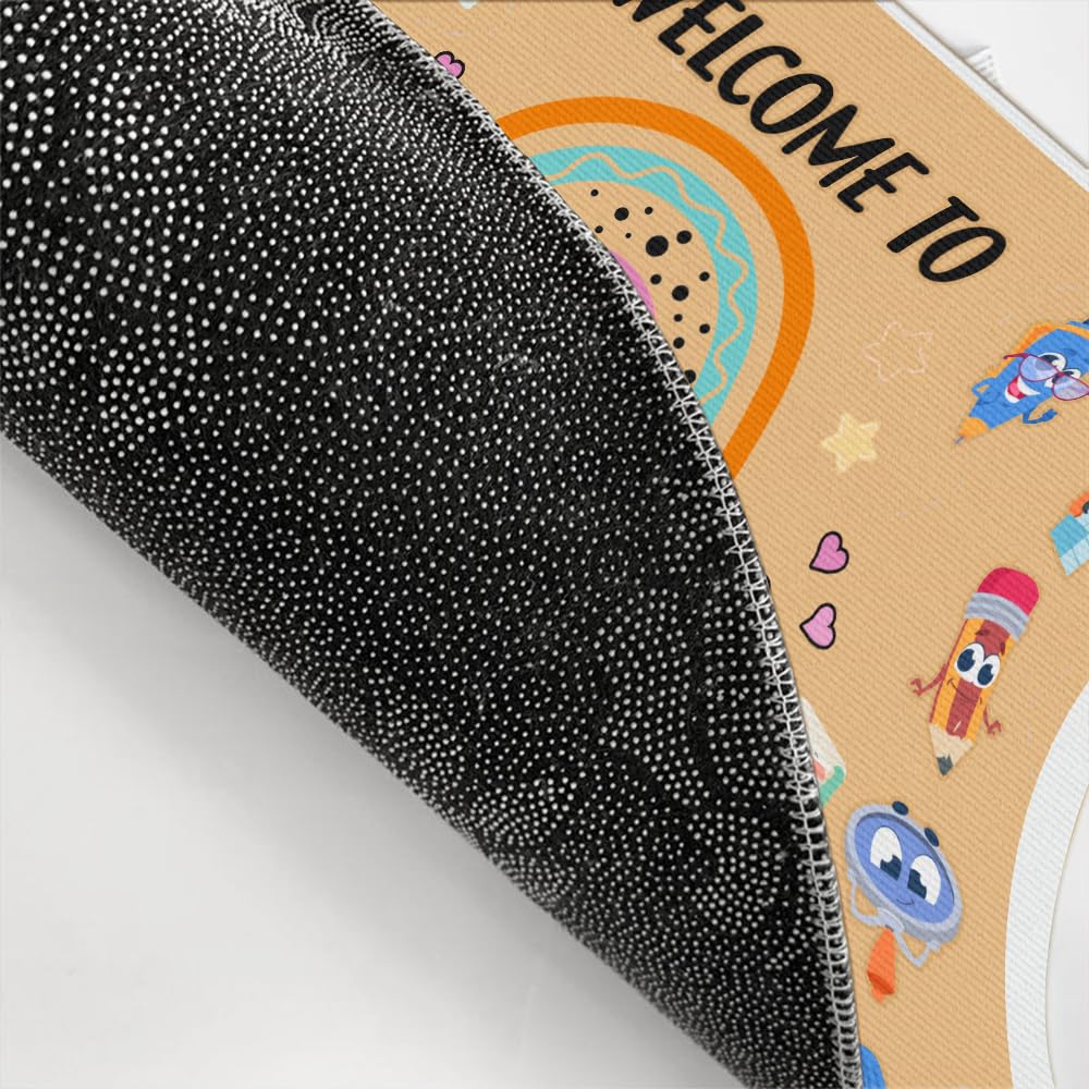Personalized Classroom Welcome Doormat - Custom Teacher Entrance Mat with Alphabet Design for Elementary School Classrooms | Perfect for Classroom Decor, Teacher Appreciation Gifts & School Entryways
