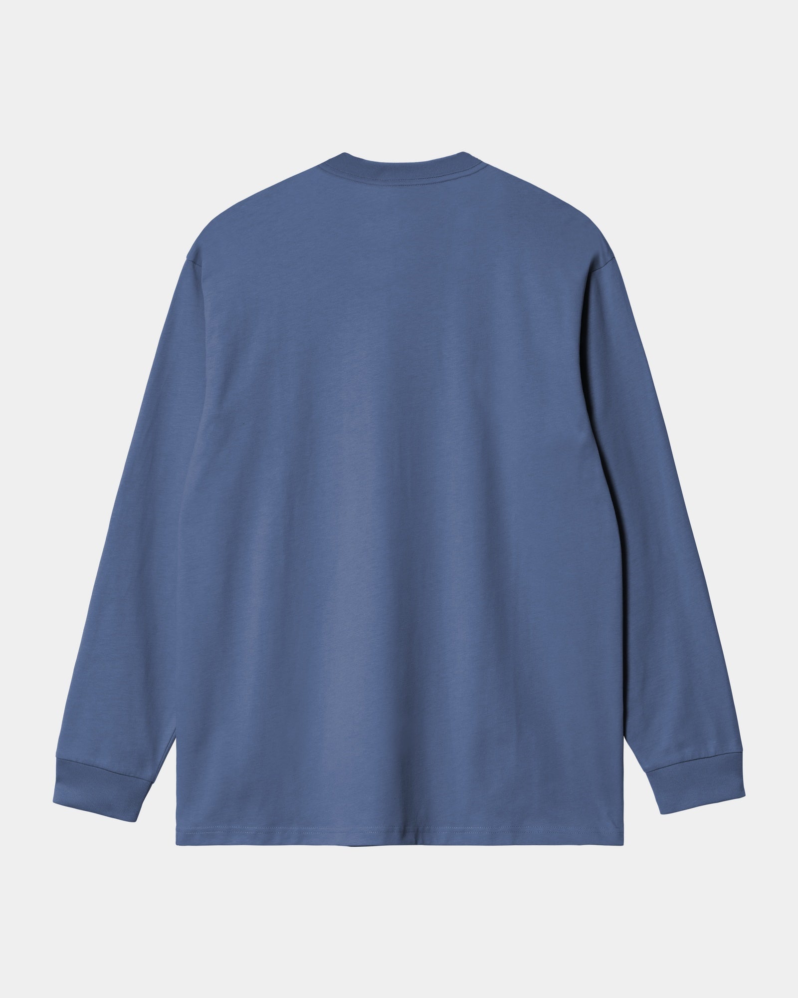 American Script Long Sleeve T-Shirt | Blue Iris Color | Casual Wear for Men & Women | Perfect for Everyday Outfits, Street Style & Layering
