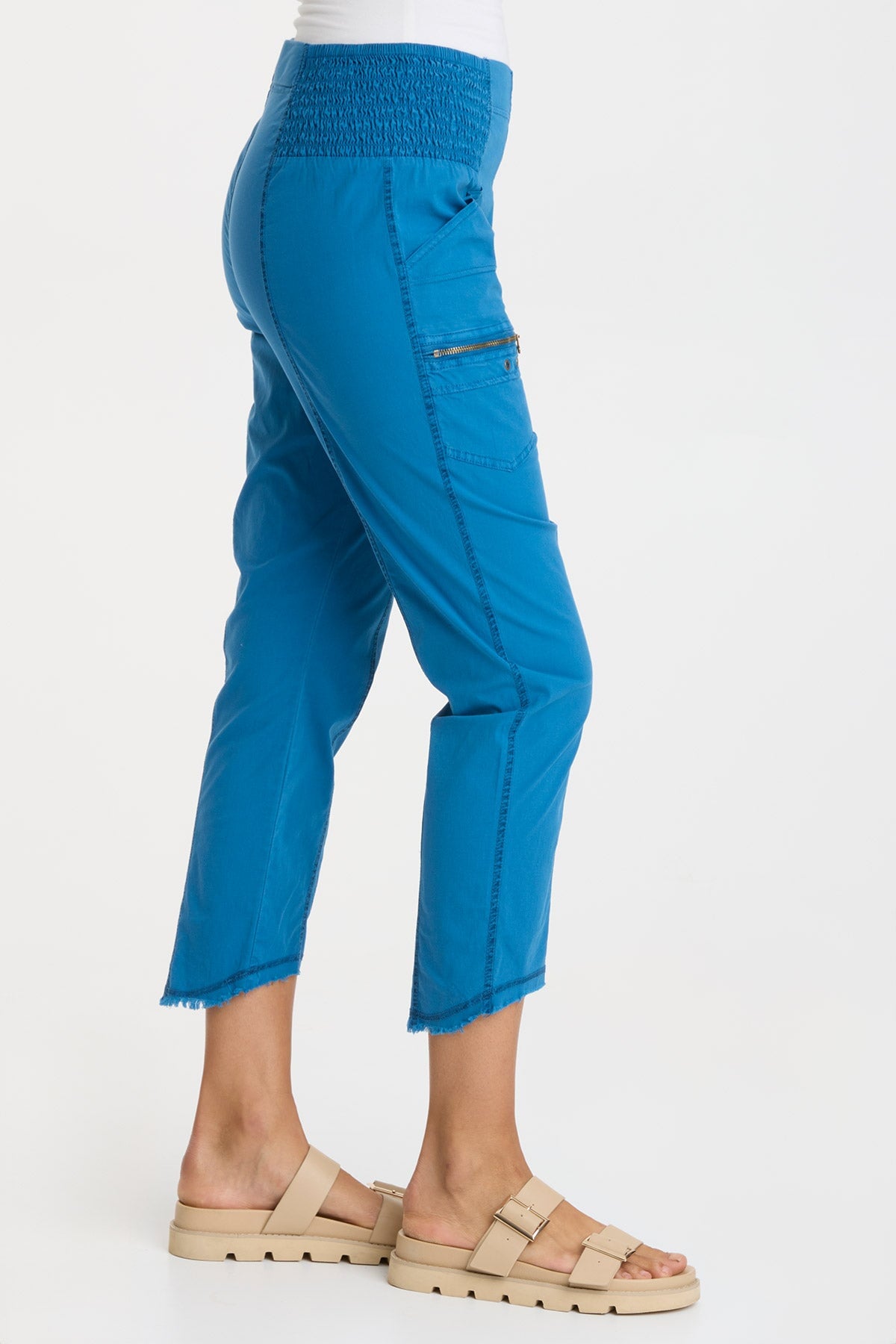 Acker Slim Fit Men's Pants - Poseidon Pigment Blue Stretchable Comfortable Trousers for Business Casual & Office Wear