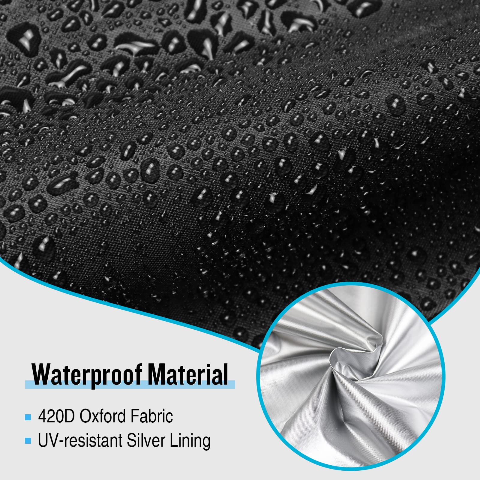 Kingling Waterproof Cooler Cart Cover for 65-80 Quart Coolers - Black Outdoor Rolling Ice Chest Protector (32''L x 18''W x 32''H) - Perfect for Patio Parties, Beach Trips & Tailgating