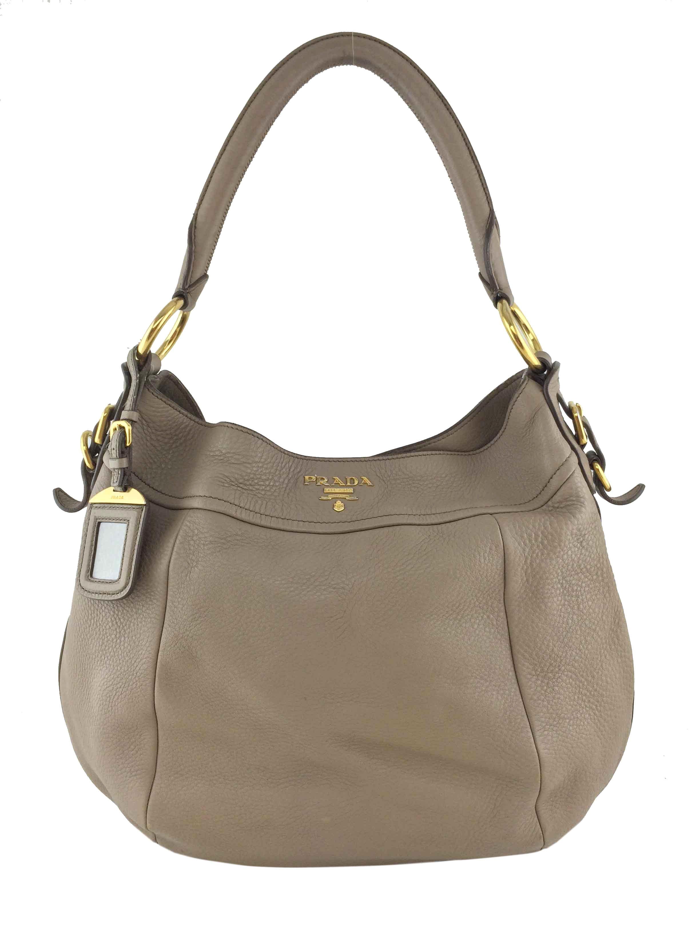Prada Vitello Diano Leather Hobo Bag for Women | Luxury Designer Handbag | Perfect for Work, Travel & Everyday Use