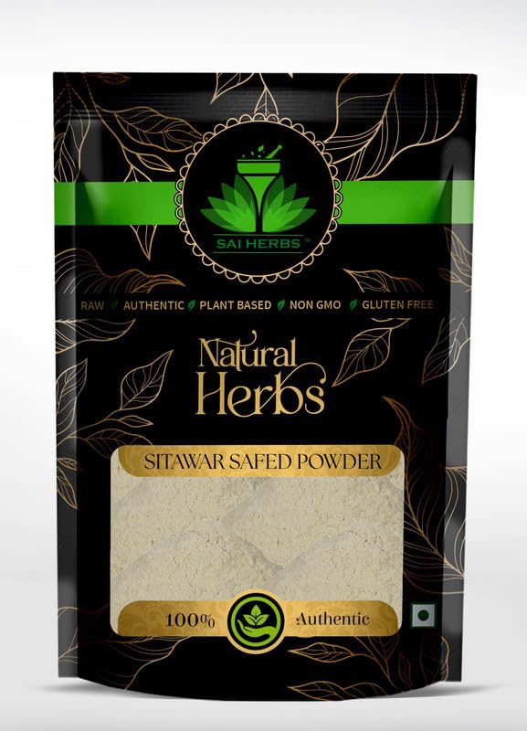 Organic Shatavari White Powder (Asparagus Racemosus) - 250g Pure & Natural Ayurvedic Herbal Supplement for Women's Health, Hormone Balance & Stress Relief - Perfect for Smoothies, Teas & Wellness Recipes