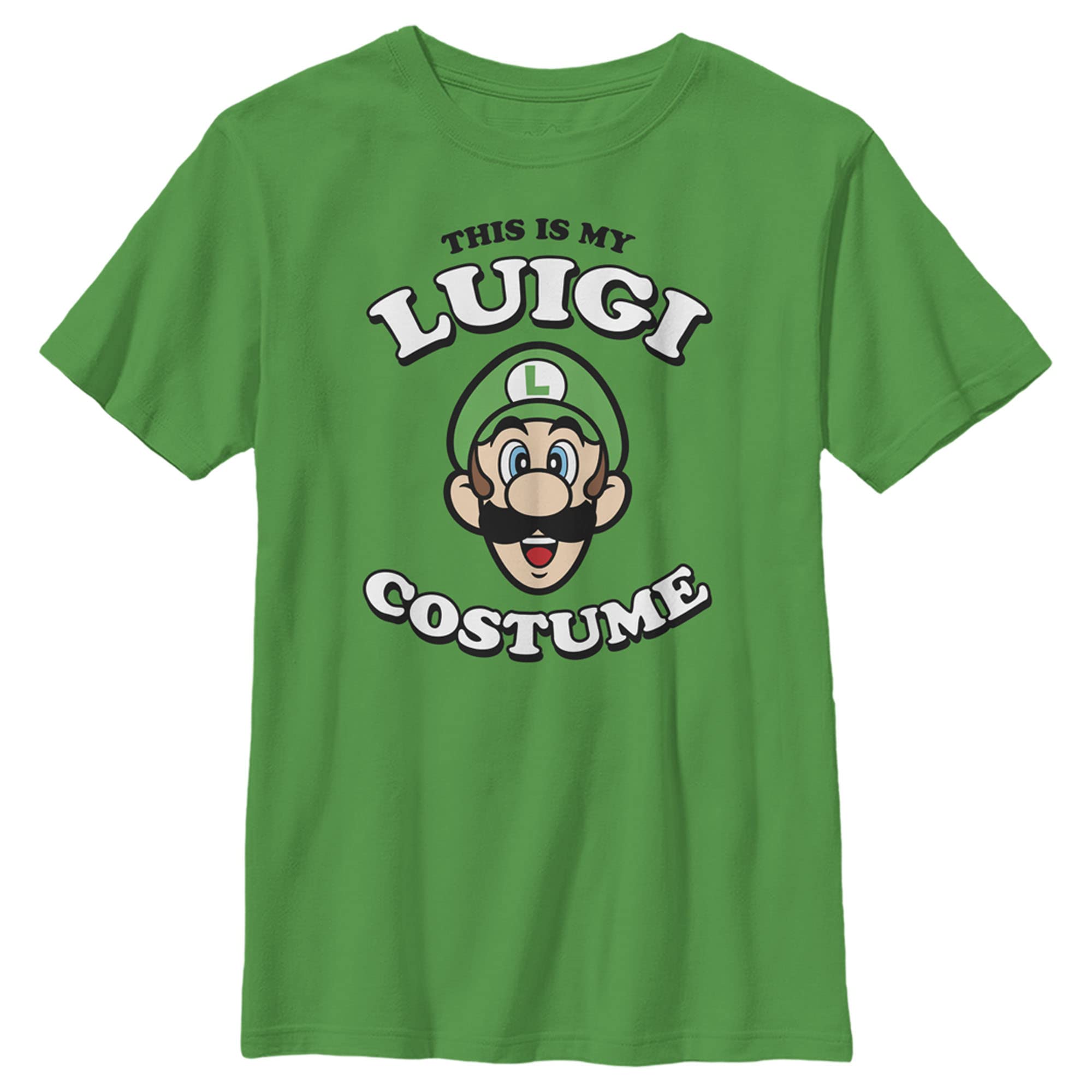 Boys Nintendo Luigi Costume T-Shirt - Official Super Mario Bros Character Tee for Kids Halloween & Cosplay