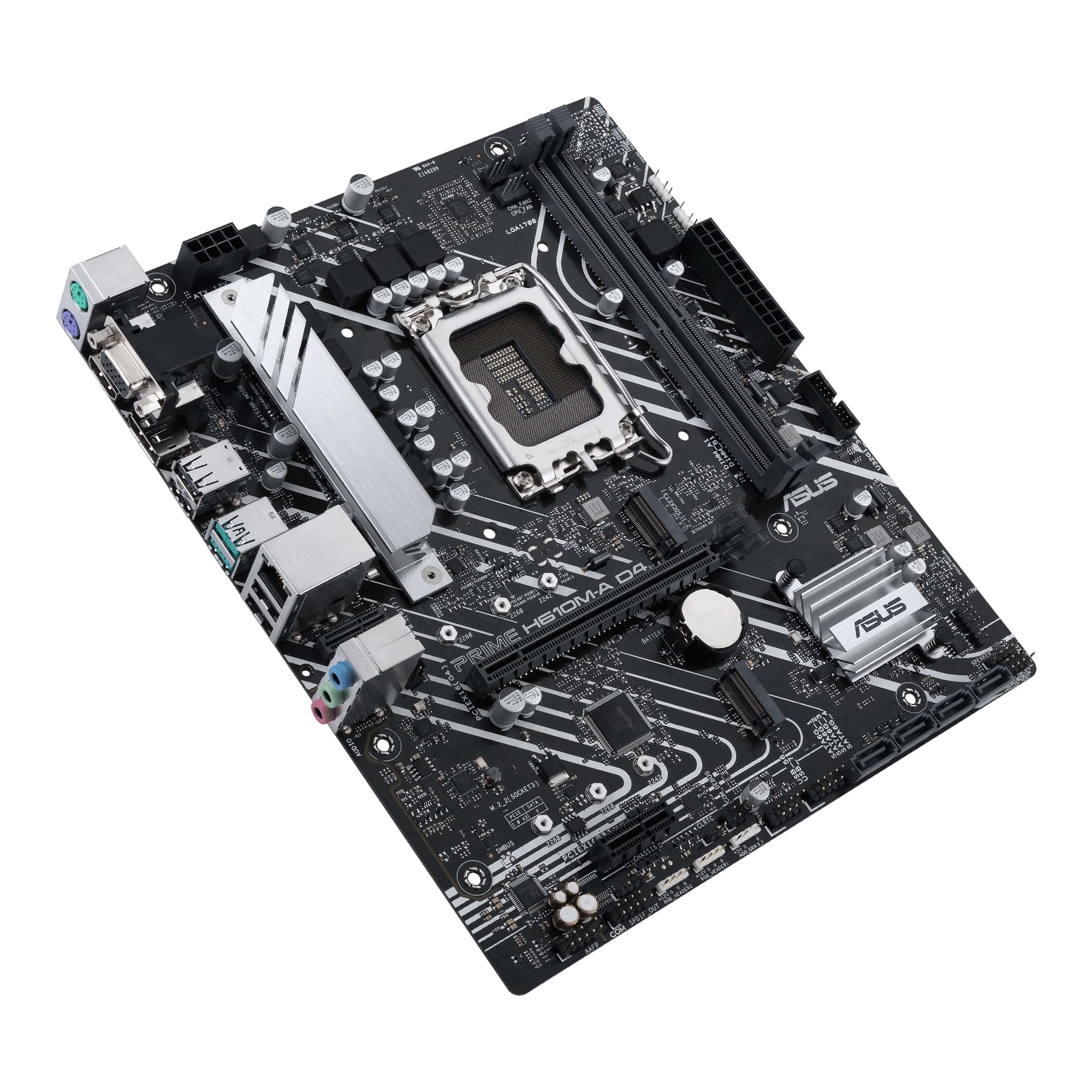 ASUS Prime H610M-A D4-CSM Intel LGA 1700 mATX Motherboard - PCIe 4.0, 1Gb LAN, Business IT Management - Perfect for Office Workstations, Small Business Servers & Home PC Builds