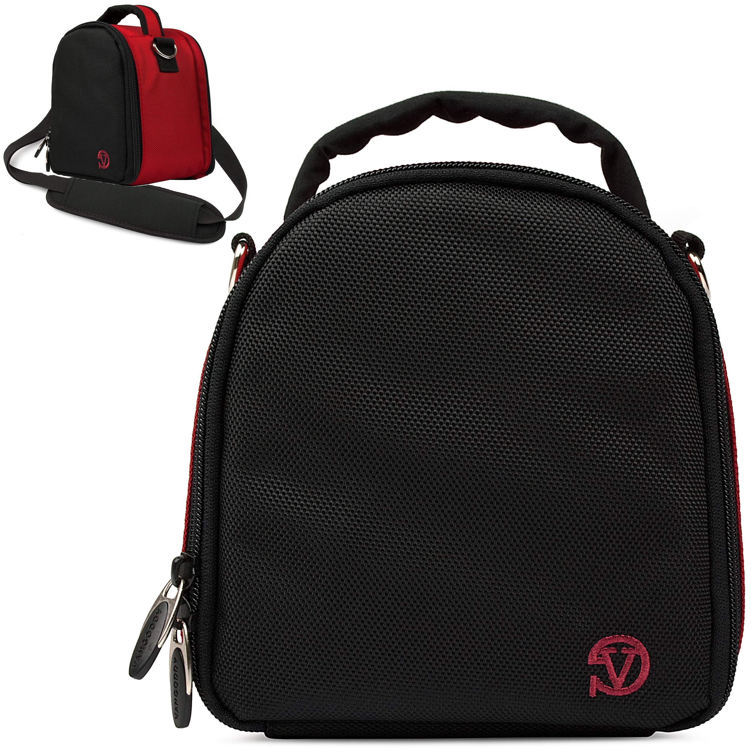 VanGoddy Laurel Fire Red Camera Bag for Olympus OM-D & Pen Series - Waterproof DSLR Carrying Case for Compact to Advanced Cameras - Perfect for Travel, Hiking & Outdoor Photography