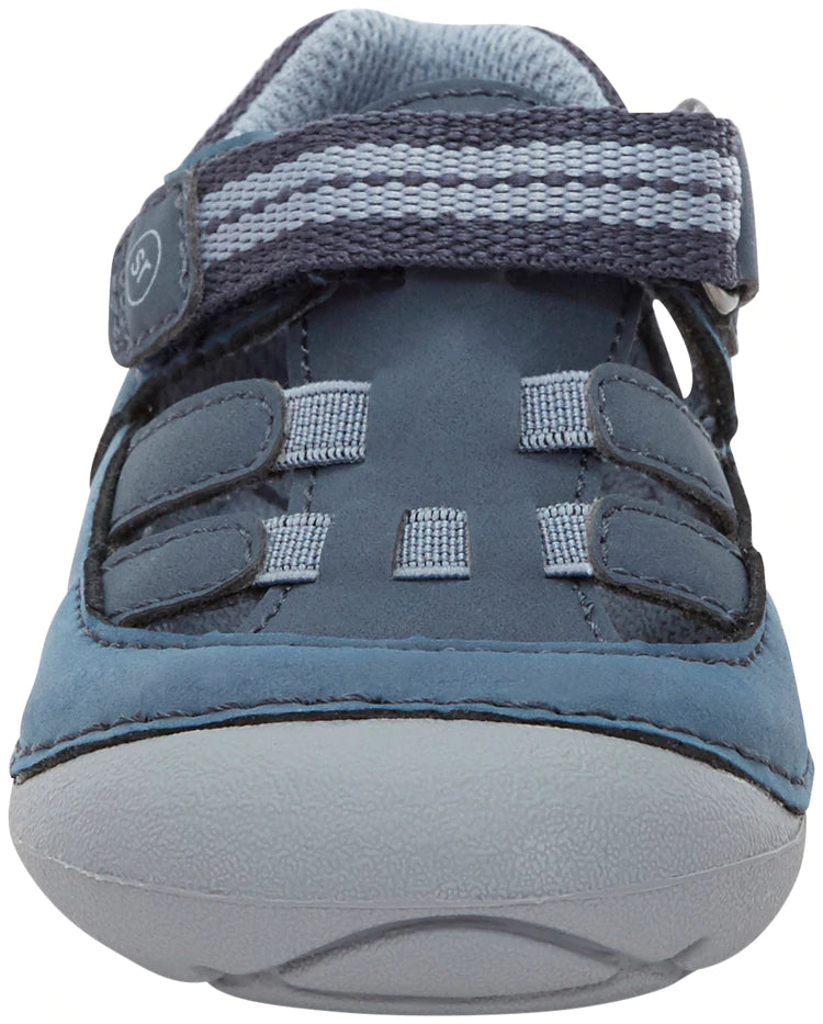 Stride Rite Dark Blue Sonny Soft Motion Baby Sandals for Boys & Girls - Comfortable Walking Shoes for Toddlers, Perfect for Beach, Park & Summer Outings