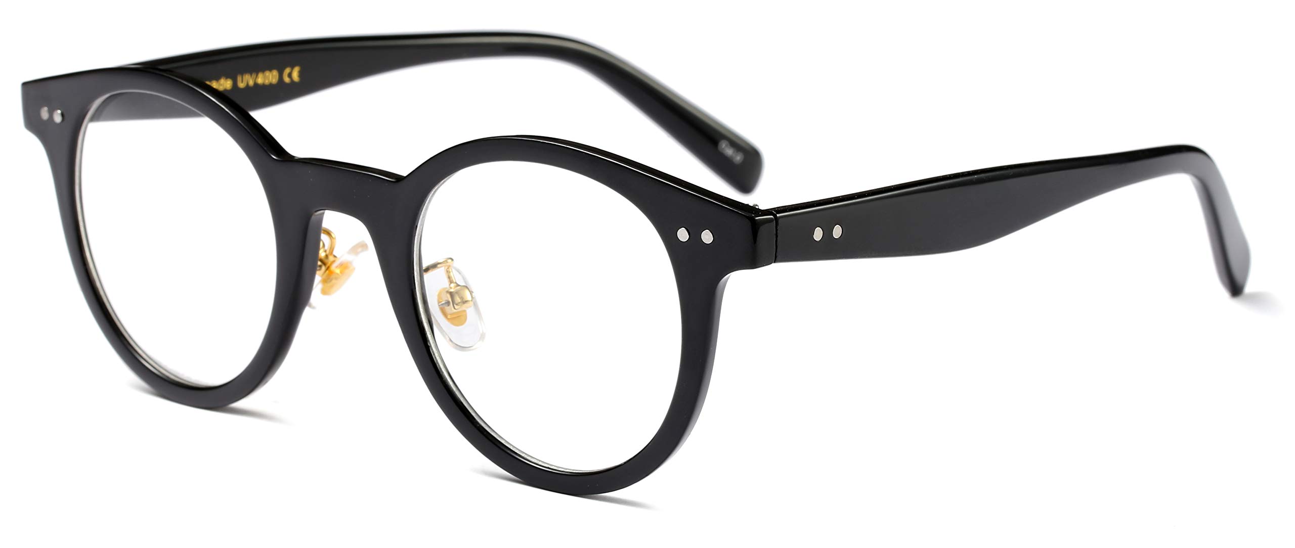 FEISEDY Reading Glasses for Men & Women - Lightweight Full Frame Round Readers with Standard Fit (B2478) - Perfect for Reading, Computer Use, and Office Work