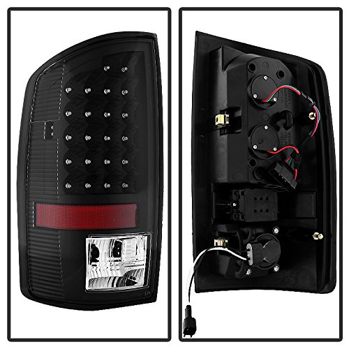 Dodge Ram 1500 2007-2008 2500 3500 07-09 LED Tail Lights - Euro Style Red Rear Brake Lamps for Improved Visibility & Safety at Night Driving
